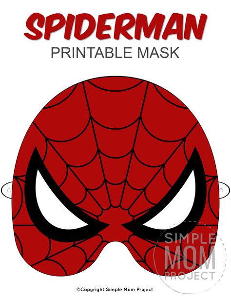spiderman mask cut out.